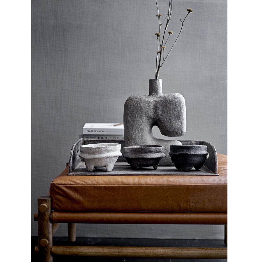 BLOOMINGVILLE Aysia taburet - natur lder og natur mangotr