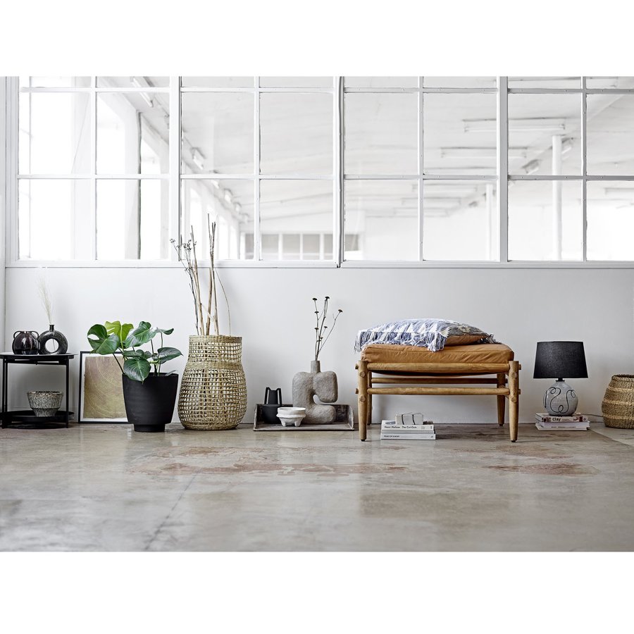 BLOOMINGVILLE Aysia taburet - natur lder og natur mangotr