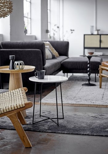 BLOOMINGVILLE Aysia taburet - natur lder og natur mangotr