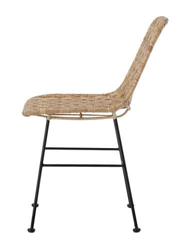 BLOOMINGVILLE Kitty spisebordsstol - natur rattan og jern