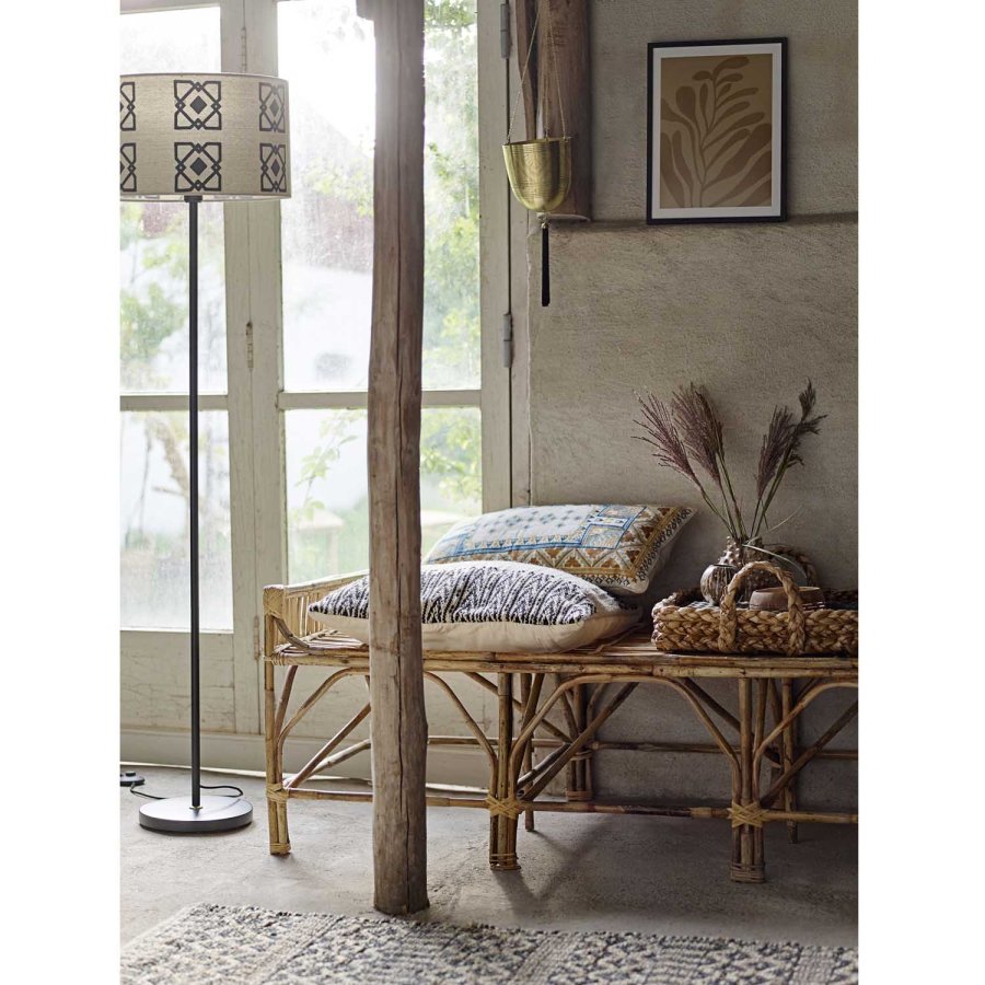 BLOOMINGVILLE Selita gulvlampe - natur linned og sort metal (42)