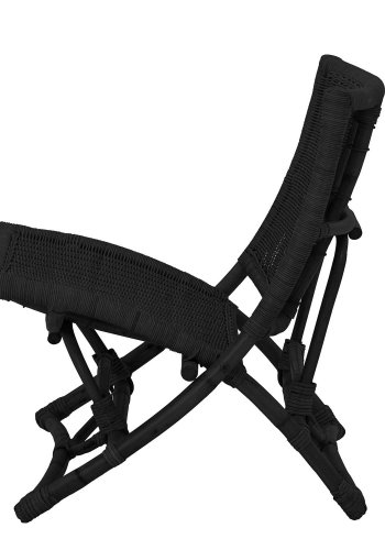 BLOOMINGVILLE Baz loungestol, foldbar - sort rattan