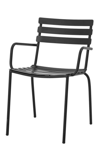 BLOOMINGVILLE Monsi havestol, m. armln - sort galvaniseret jern