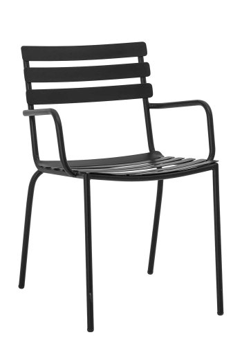 BLOOMINGVILLE Monsi havestol, m. armln - sort galvaniseret jern