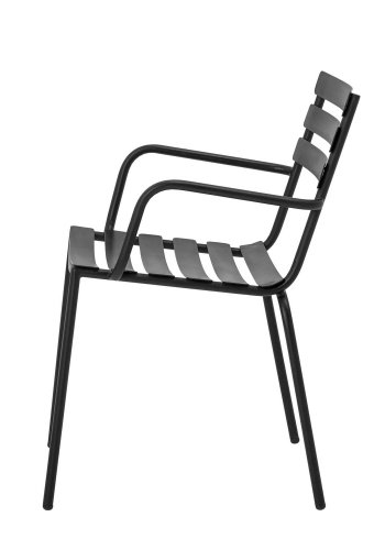 BLOOMINGVILLE Monsi havestol, m. armln - sort galvaniseret jern