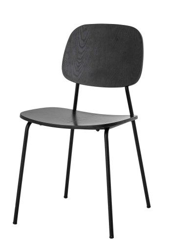 BLOOMINGVILLE Monza spisebordsstol - sort krydsfiner og jern