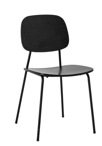 BLOOMINGVILLE Monza spisebordsstol - sort krydsfiner og jern