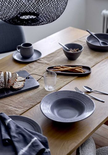 BLOOMINGVILLE Cortone spisebordsstol, m. armln - gr polyester og sort metal