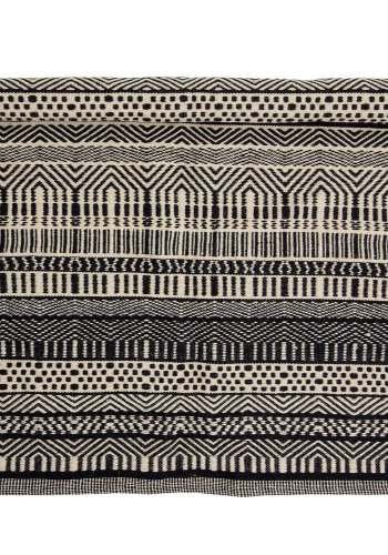 BLOOMINGVILLE Joob gulvtppe - sort uld (180x120)