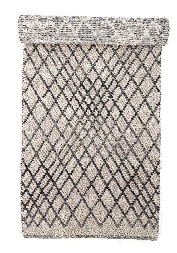 BLOOMINGVILLE Kaya gulvtppe - gr uld (250x80)