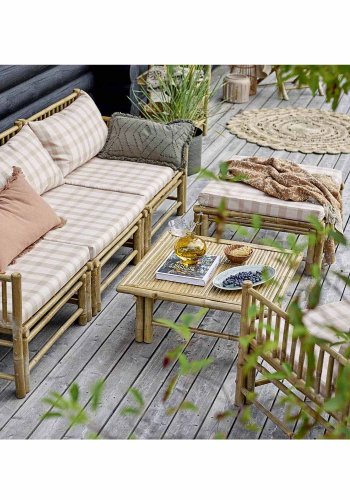 BLOOMINGVILLE Korfu udendrs modul sofa, venstre hjrne - polyester og natur bambus