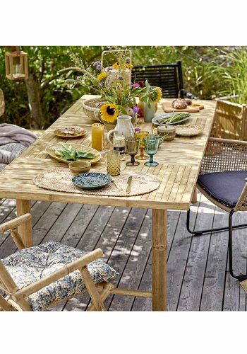 BLOOMINGVILLE Mundo udendrs loungestol, m. gr hynde og armln - sand polyesterreb og sort metal