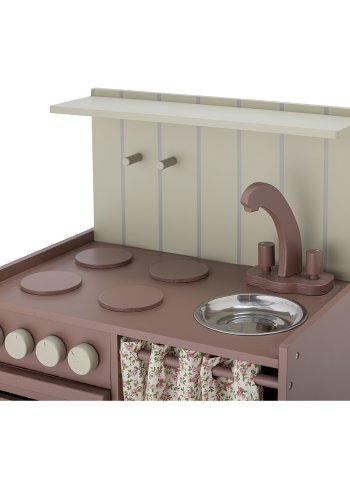 BLOOMINGVILLE MINI Pippi mini komfur - brun MDF og lotustr (40x26)