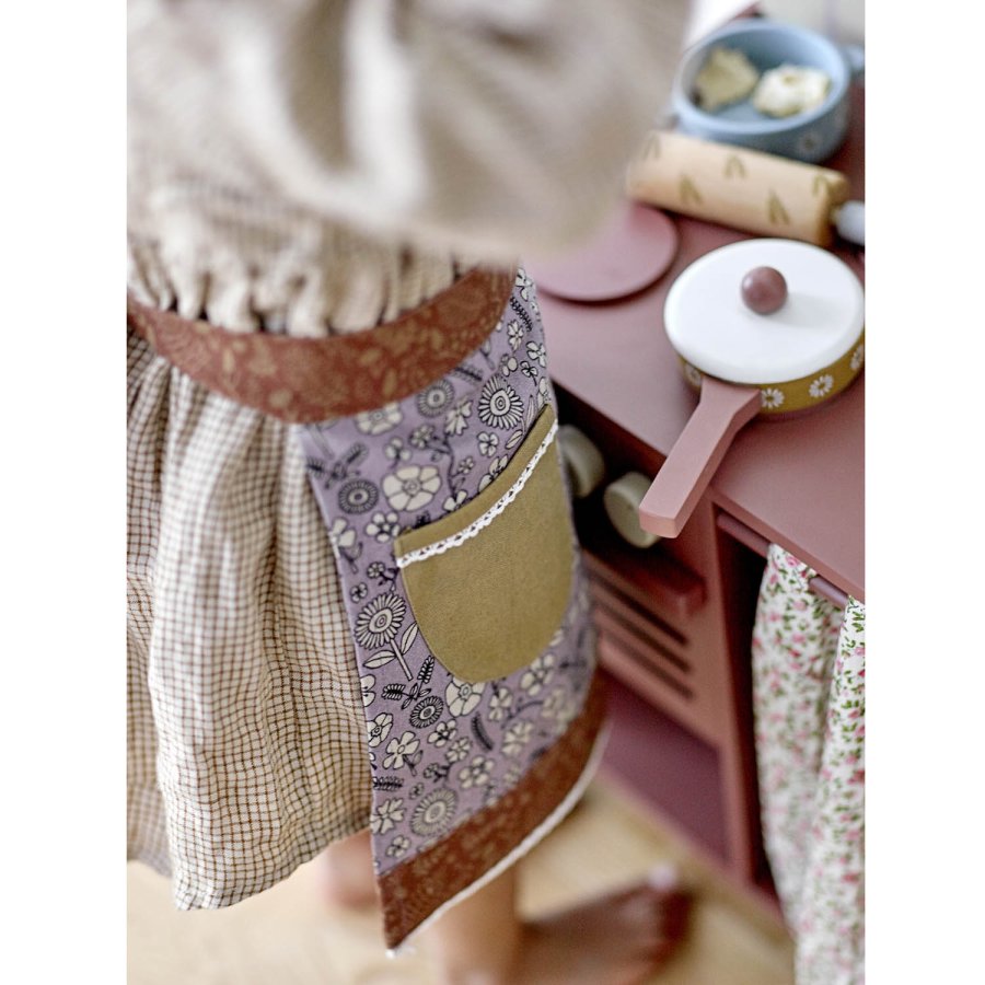 BLOOMINGVILLE MINI Pippi mini komfur - brun MDF og lotustr (40x26)