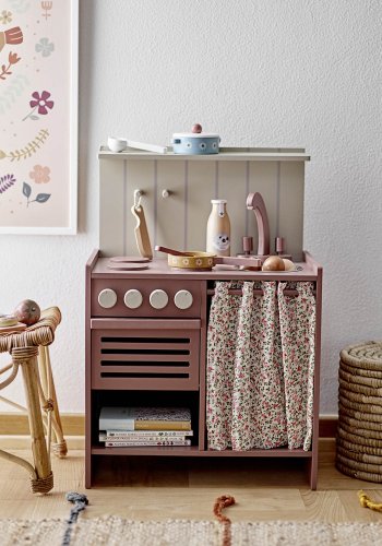 BLOOMINGVILLE MINI Pippi mini komfur - brun MDF og lotustr (40x26)