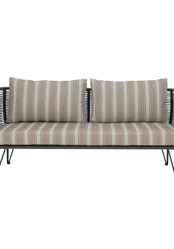 BLOOMINGVILLE Mundo havesofa, m. hynder - grn polyesterreb og sort metal