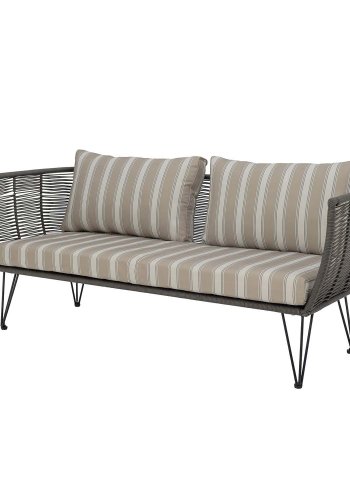 BLOOMINGVILLE Mundo havesofa, m. hynder - grn polyesterreb og sort metal