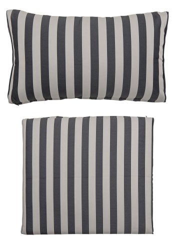 BLOOMINGVILLE Mundo pudebetrk (uden fyld) til loungestol - hvid og sort polyester (st af 2)