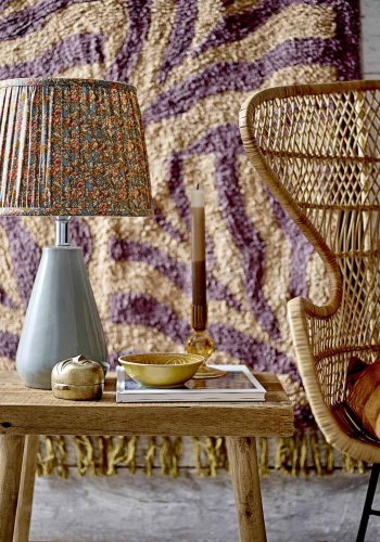 BLOOMINGVILLE Izza gulvtppe, rektangulr - lilla bomuld (150x90)