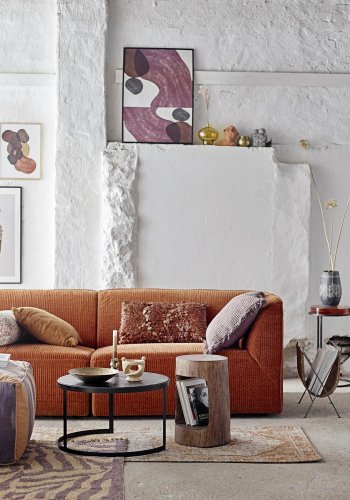 BLOOMINGVILLE Izza gulvtppe, rektangulr - lilla bomuld (150x90)