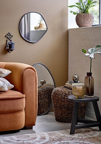 CREATIVE COLLECTION Sada gulvtppe, rektangulr - brun bomuld (200x85)