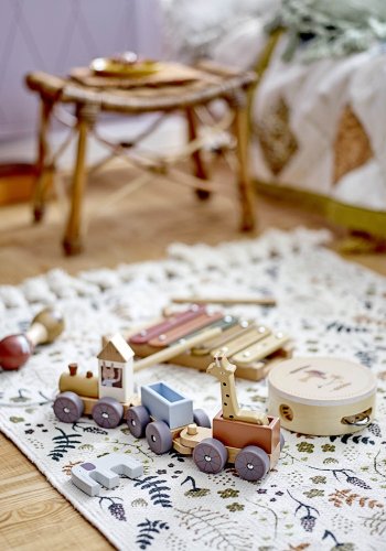 BLOOMINGVILLE MINI Melua plaid - natur/multifarvet bomuld/hr (152x127)