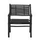 BLOOMINGVILLE Coen loungestol, m. armln - sort bambus