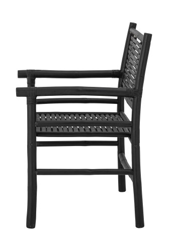 BLOOMINGVILLE Coen loungestol, m. armln - sort bambus