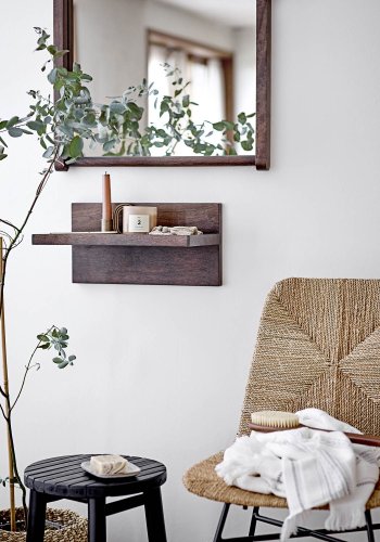 BLOOMINGVILLE Bilbo taburet - sort bambus