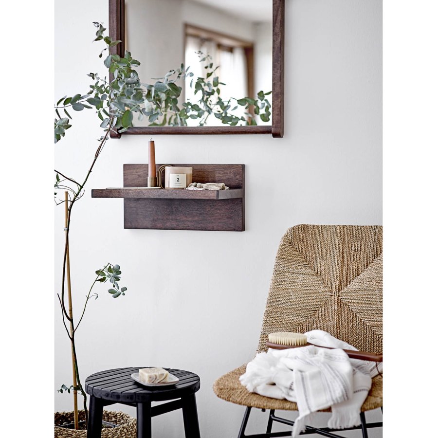 BLOOMINGVILLE Bilbo taburet - sort bambus