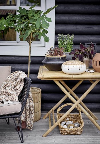 BLOOMINGVILLE Elit kurv - natur mendong grs (st af 2)