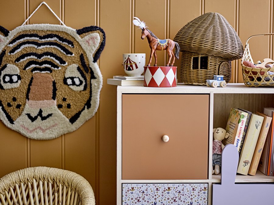 BLOOMINGVILLE MINI Calle bogreol, m. skuffer - natur kejsertr og fyrretr