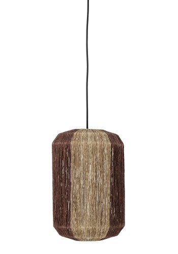 BLOOMINGVILLE Tano loftlampe, rund - natur og mrkebrun sgrs (27)