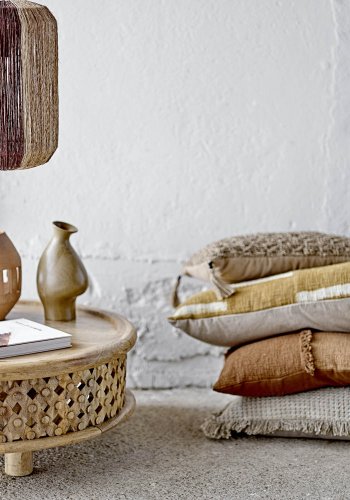 BLOOMINGVILLE Tano loftlampe, rund - natur og mrkebrun sgrs (27)