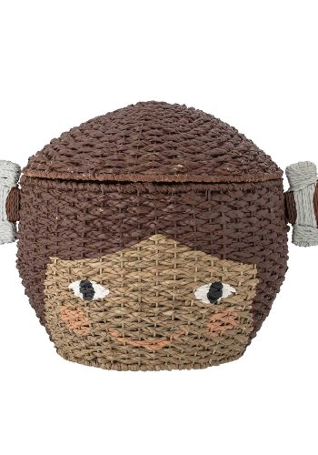 BLOOMINGVILLE MINI Lill kurv, m. lg - brun bankuan grs (41)