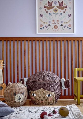 BLOOMINGVILLE MINI Lill kurv, m. lg - brun bankuan grs (41)