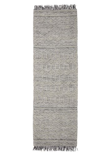 CREATIVE COLLECTION Maisy gulvtppe, rektangulr - gr polyester og bomuld (245x75)