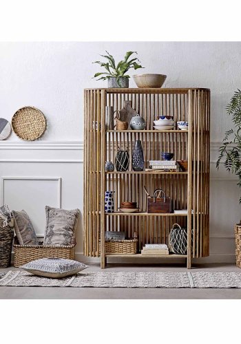 CREATIVE COLLECTION Maisy gulvtppe, rektangulr - gr polyester og bomuld (245x75)