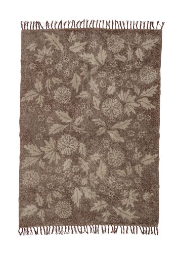 CREATIVE COLLECTION Malu gulvtppe, rektangulr - brun bomuld (200x140)