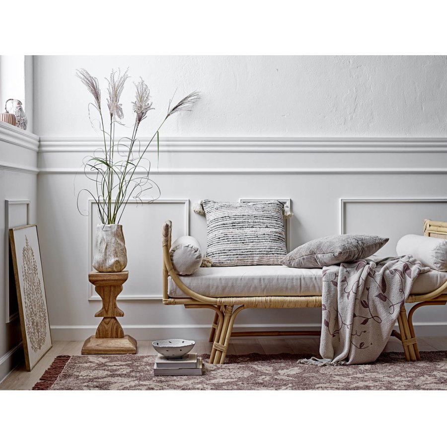 CREATIVE COLLECTION Malu gulvtppe, rektangulr - brun bomuld (200x140)