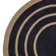 BLOOMINGVILLE Lune gulvtppe, rund - natur/sort sgrs/jute (120)