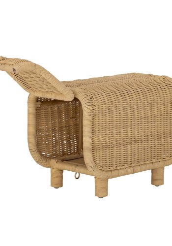 BLOOMINGVILLE MINI Soffe taburet, m. opbevaringsrum - natur rattan (53x24)