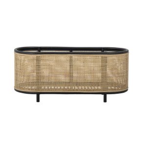 BLOOMINGVILLE Ebbie plantekasse, oval - natur rattan og sukkerrr (70x29(