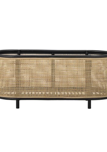BLOOMINGVILLE Ebbie plantekasse, oval - natur rattan og sukkerrr (70x29(