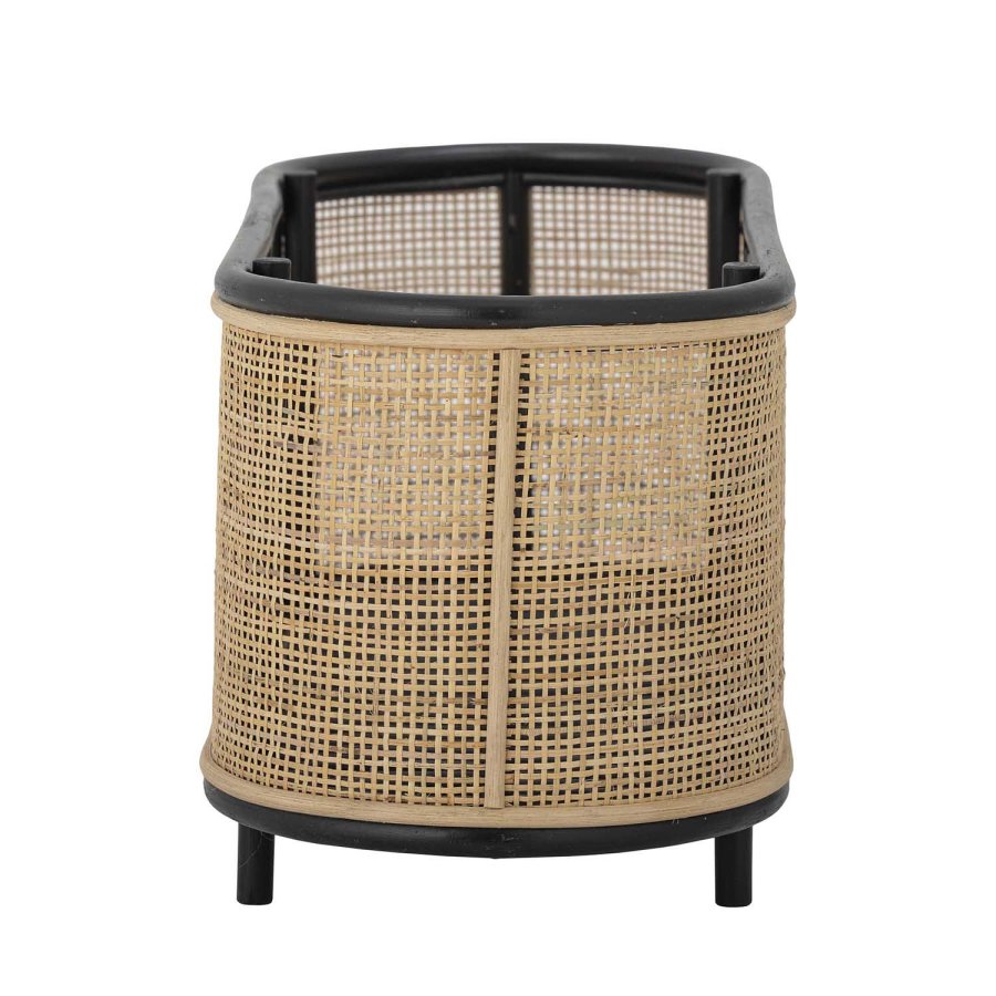 BLOOMINGVILLE Ebbie plantekasse, oval - natur rattan og sukkerrr (70x29(