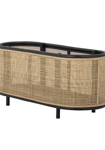 BLOOMINGVILLE Ebbie plantekasse, oval - natur rattan og sukkerrr (70x29(
