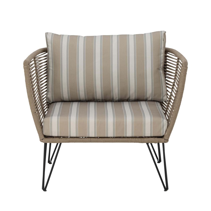 BLOOMINGVILLE Mundo pudebetrk (uden fyld) til loungestol - grn og sand polyester (st af 2)