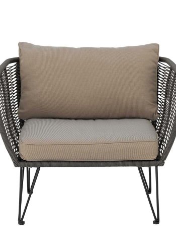 BLOOMINGVILLE Mundo pudebetrk (uden fyld) til loungestol - brun polyester (st af 2)