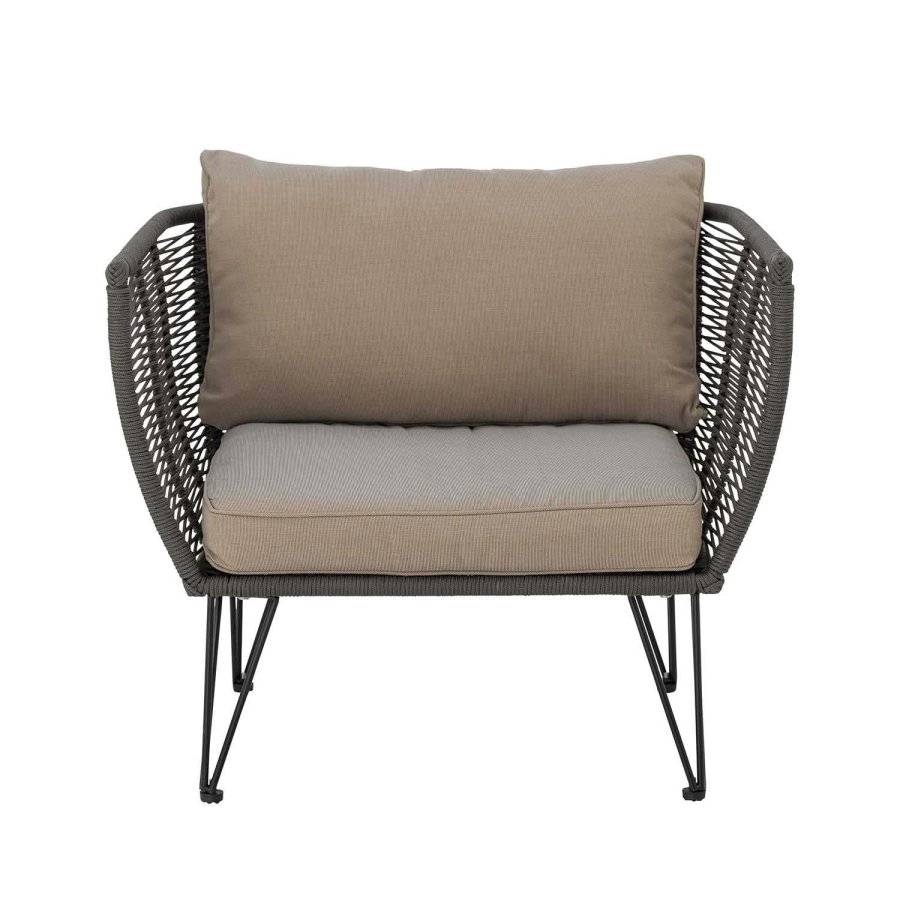 BLOOMINGVILLE Mundo pudebetrk (uden fyld) til loungestol - brun polyester (st af 2)