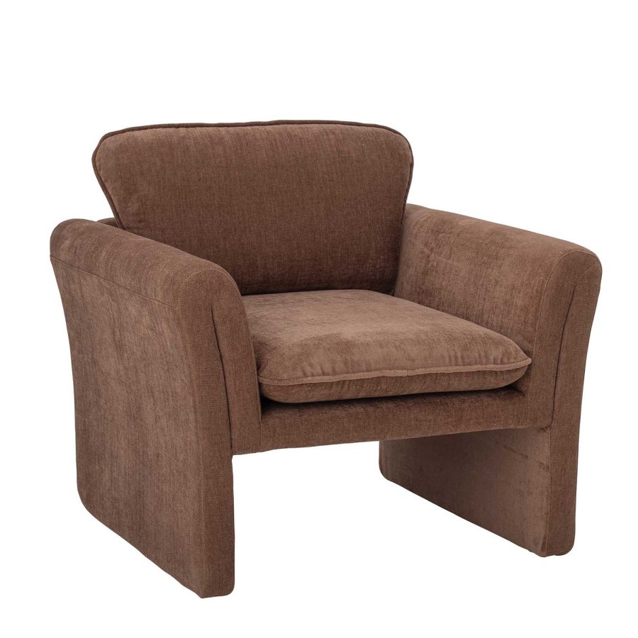 BLOOMINGVILLE Paseo loungestol, m. armln - brun polyester